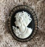 Camee broche, Overige materialen, 4 tot 7 cm, Zwart, Nieuw