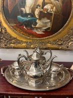 Zilveren theeservies met dienblad, Antiek en Kunst, Ophalen, Zilver