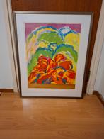 Schilderij Flowers van Yasse Tabuchi, Antiek en Kunst, Kunst | Litho's en Zeefdrukken, Ophalen