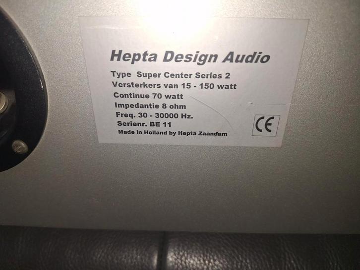 Hepta Design Audio Super Center Series 2 Speaker nette staat, Audio, Tv en Foto, Luidsprekers, Gebruikt, Center speaker, 60 tot 120 watt