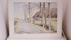 Boerderij in Oudega door Leo Vierhout schilderij, Antiek en Kunst, Kunst | Schilderijen | Klassiek, Ophalen of Verzenden