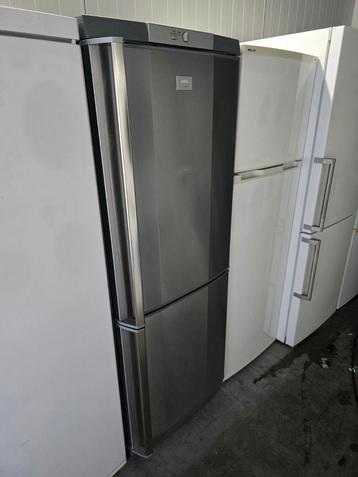 Keurige ruime AEG RVS koelvriescombinatie! Garantie!🚚✅️ beschikbaar voor biedingen