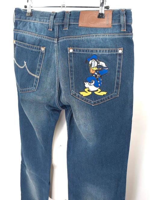 Iceberg Jeans Donald Duck maat 34/34, Kleding | Dames, Spijkerbroeken en Jeans, Gedragen, W33 - W36 (confectie 42/44), Blauw, Ophalen of Verzenden
