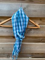 Blauwe sjaal met geruit patroon - Relakz spd, Ophalen of Verzenden, Zo goed als nieuw, Blauw, Met patroon