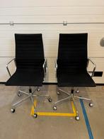 2x originele Vitra EA119 bureaustoel zwart chroom hopsak, Ophalen, Gebruikt, Zwart, Bureaustoel