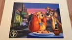 Walt Disney Litho Lady en de Vagebond, Antiek en Kunst, Kunst | Litho's en Zeefdrukken, Ophalen of Verzenden
