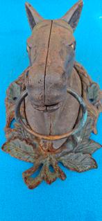 Antieke IJzeren Paardenhoofd Deurklopper, Ophalen of Verzenden