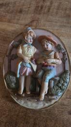 Vintage Wandbord met Kinderen, Antiek en Kunst, Antiek | Wandborden en Tegels, Ophalen of Verzenden