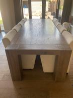 Mooie robuuste eettafel, Ophalen, 100 tot 150 cm, Zo goed als nieuw, Vijf personen of meer