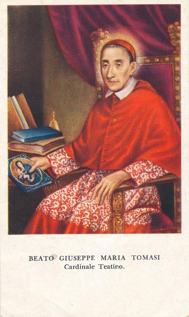 Weinig voorkomend devotieprentje van Giuseppe M. Tomasi, Ophalen of Verzenden, Zo goed als nieuw, Kaart of Prent, Christendom | Katholiek