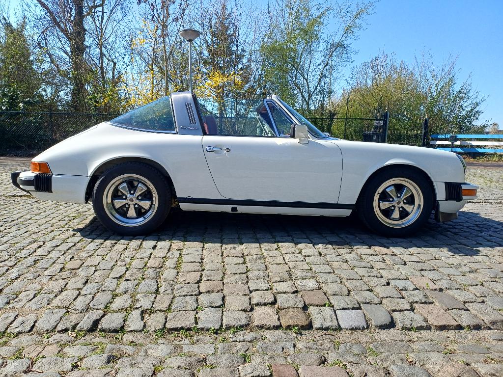 Porsche 911s targa small body 1976, Achterwielaandrijving, Wit, Overige kleuren, Handgeschakeld