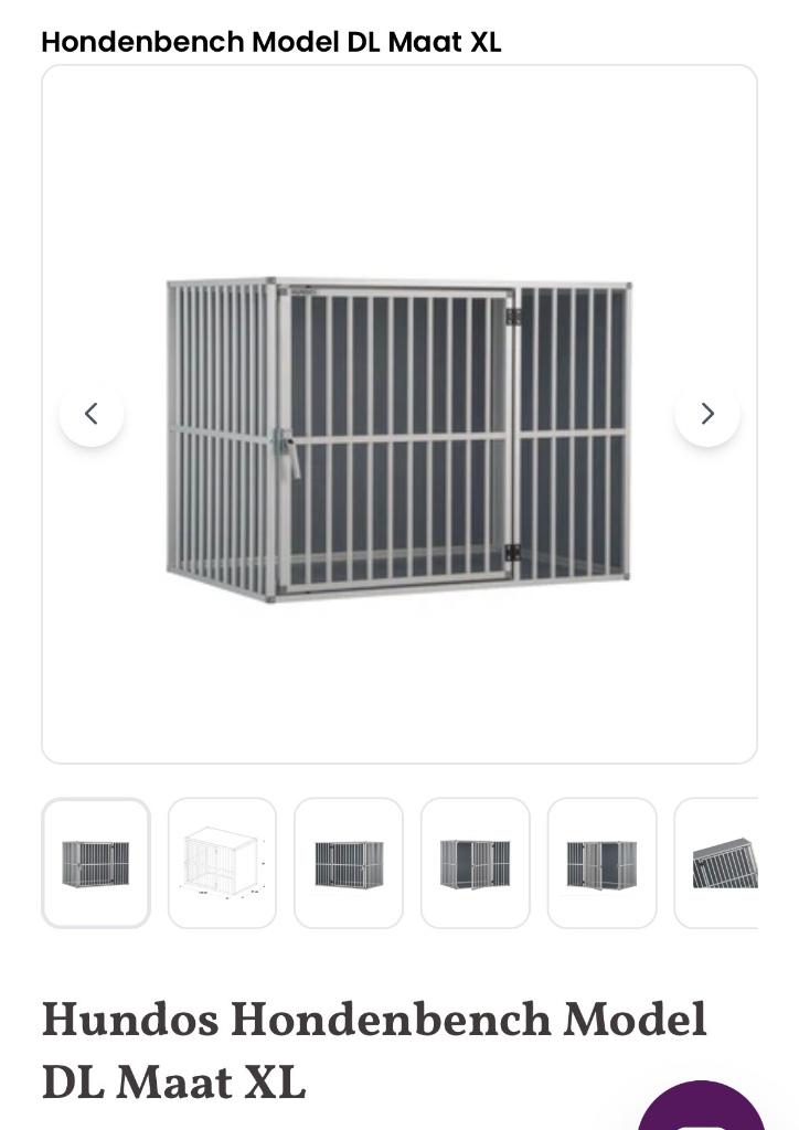 Hundos Bench XL DL, Dieren en Toebehoren, Hondenbenches, Gebruikt, Ophalen