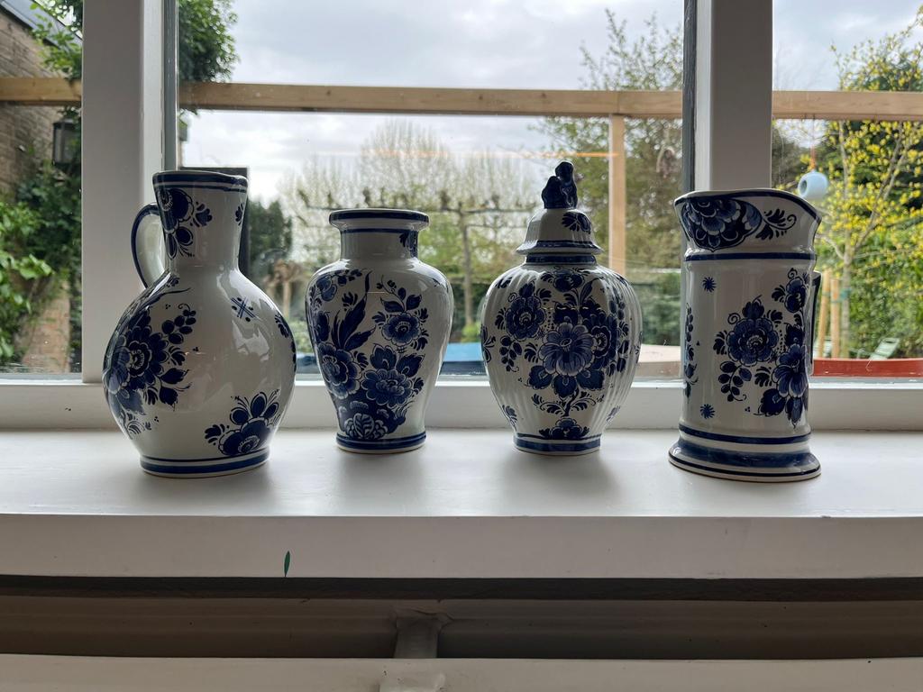 Delft Holland Handwerk Set, Antiek en Kunst, Antiek | Vazen, Ophalen of Verzenden