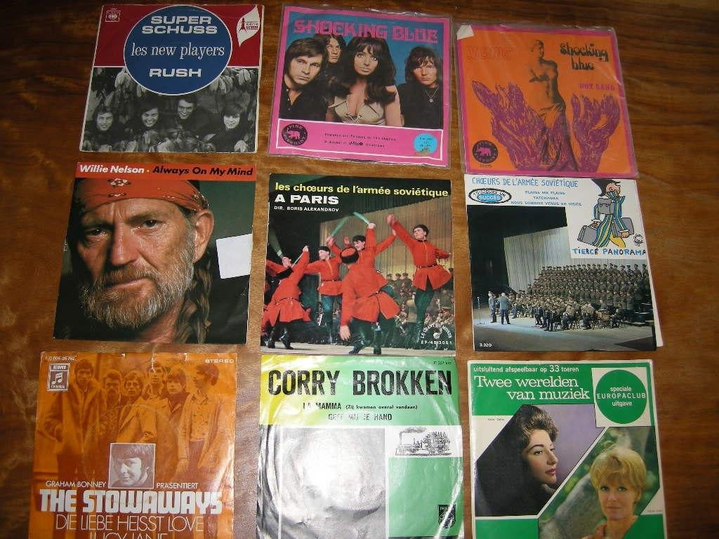 partij van 76 singles, divers, Cd's en Dvd's, Vinyl Singles, Ophalen of Verzenden, Gebruikt, Overige genres, Single