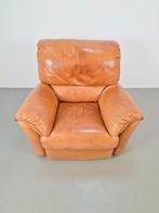 fauteuil Natuzzi design loungechair kalfs leer Italië cognac, N, 75 tot 100 cm, Leer, N