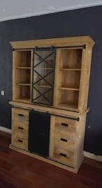 Mooie mangohouten kast - 140x200 cm, Gebruikt, 100 tot 150 cm, Ophalen of Verzenden, Met lade(s)