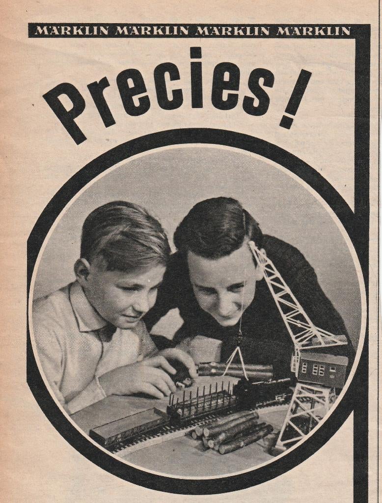 Retro reclame 1964 Märklin modeltrein jongetje & vader, Verzenden, Overige typen