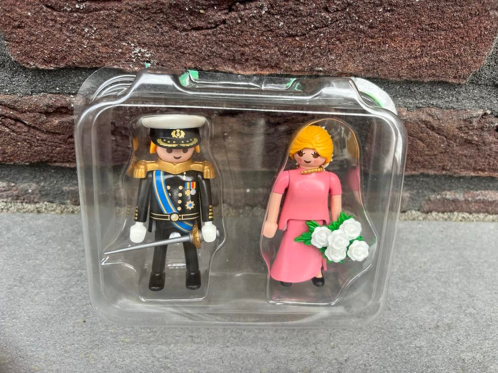 Playmobil Willem-Alexander & Máxima Koningsdag set, Ophalen of Verzenden, Zo goed als nieuw, Los playmobil