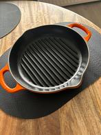 Le Creuset grillpan, Huis en Inrichting, Ophalen, Zo goed als nieuw, Gietijzer, Koekenpan of Braadpan