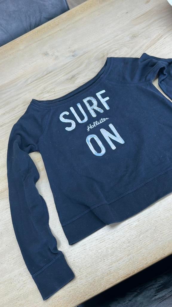 Hollister sweater boothals s trui, Kleding | Dames, Truien en Vesten, Ophalen of Verzenden, Zo goed als nieuw, Blauw