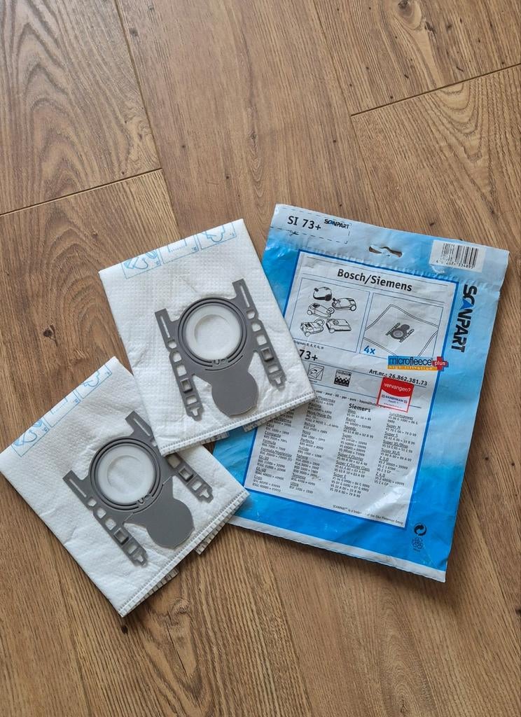 2 stofzuigerzakken microfleece Bosch Siemens, Ophalen of Verzenden, Nieuw, Stofzak, Overige typen