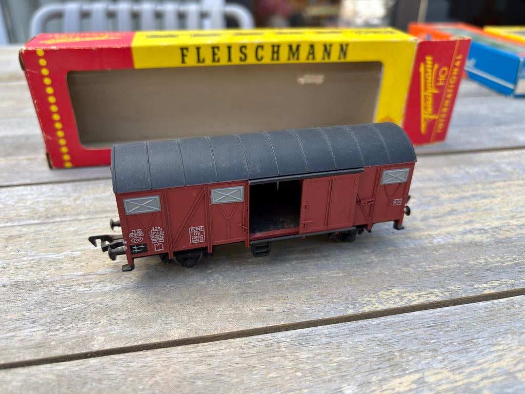 Fleischmann 1470 goederenwagon, Gebruikt, Gelijkstroom, Fleischmann, Wagon