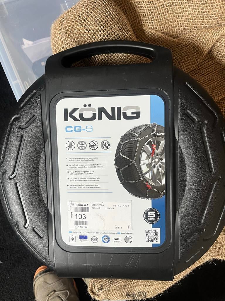 König CG-9 Sneeuwkettingen voor Tesla Model 3, Auto diversen, Sneeuwkettingen, Ophalen, Nieuw