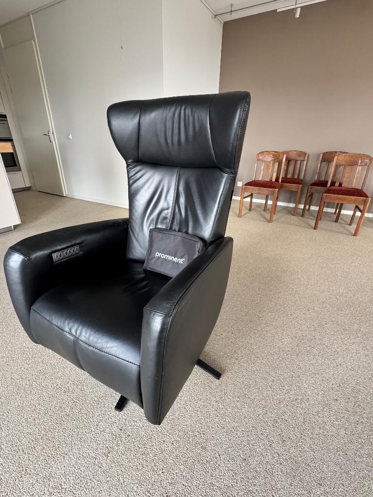 Prominent sta op-/relaxstoel, Huis en Inrichting, Ophalen, Gebruikt, Minder dan 75 cm, Leer