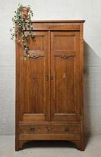 Antieke brocante Art Deco meidenkast vintage linnenkast kast, Ophalen of Verzenden