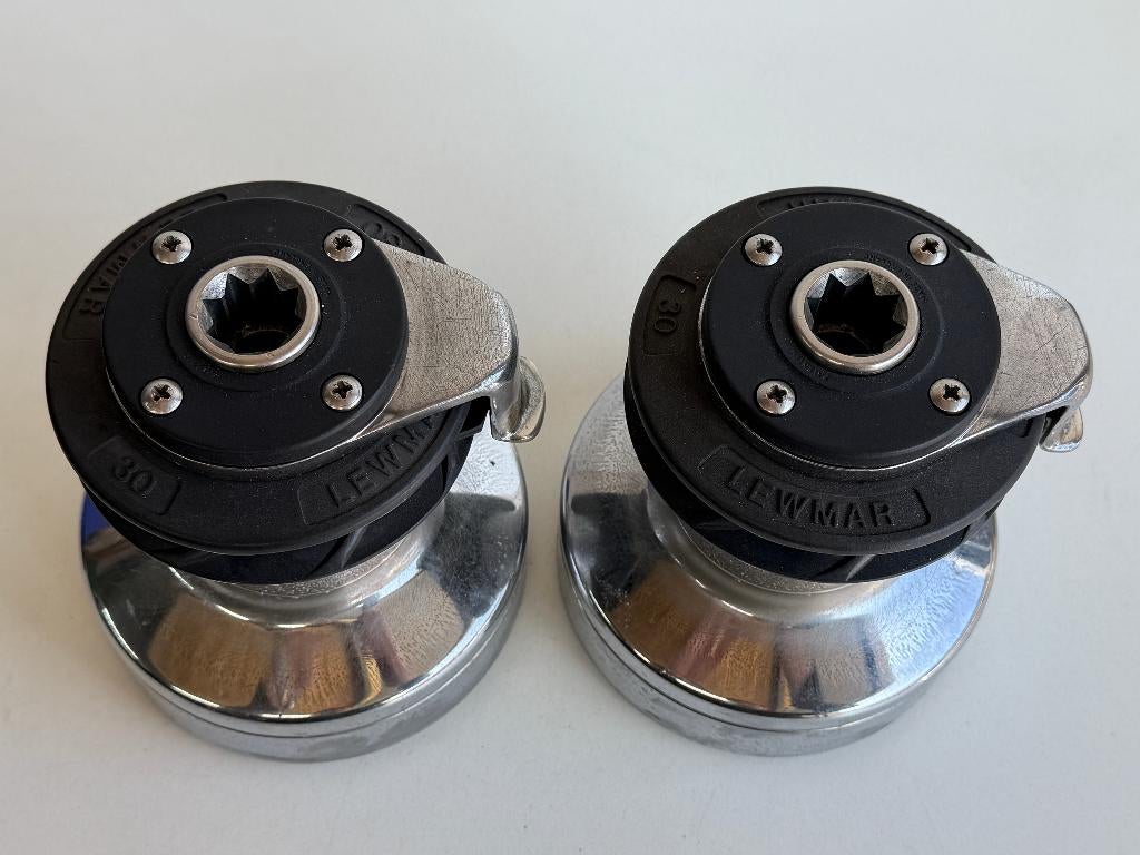 2 x Lewmar 30 st two speed selftailing lieren, Ophalen of Verzenden, Gebruikt, Lijn of Blok
