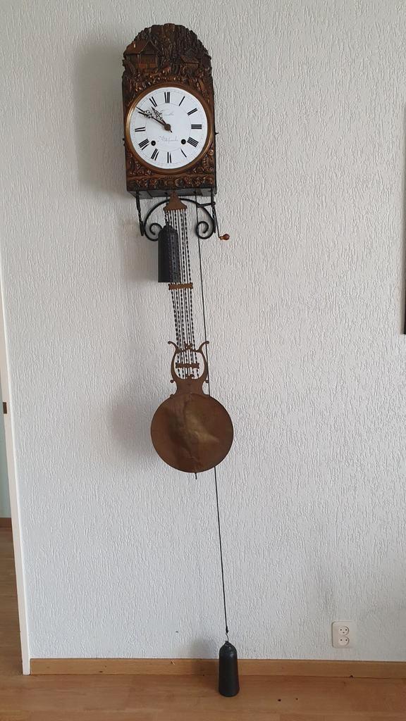 Antieke klok, Huis en Inrichting, Woonaccessoires | Klokken, Gebruikt, Wandklok, Ophalen