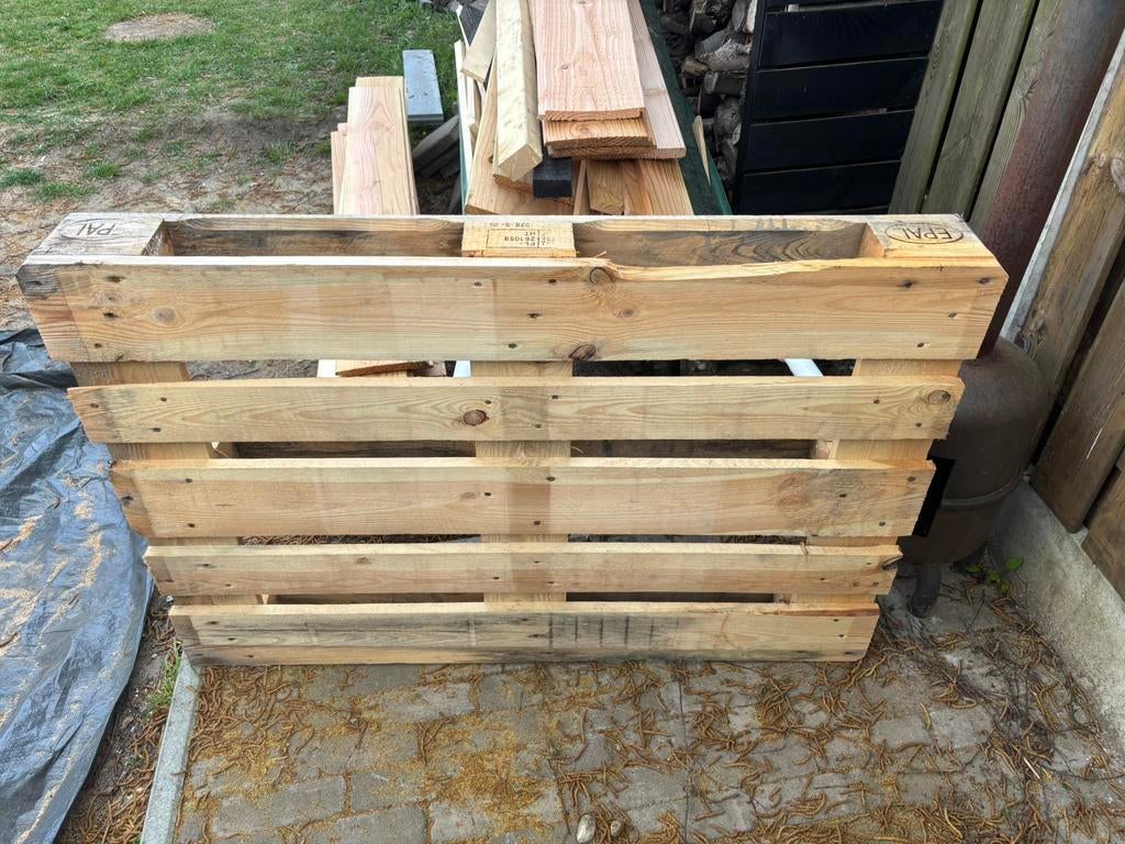 Europallet, Doe-het-zelf en Verbouw, Hout en Planken, Ophalen, Zo goed als nieuw, Pallet, Minder dan 200 cm