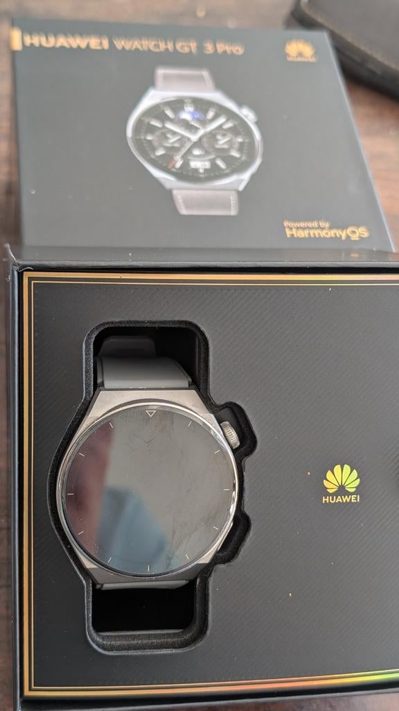 Huawei Watch GT 3 Pro met originele verpakking en oplader, Sieraden, Tassen en Uiterlijk, Smartwatches, Ophalen of Verzenden, Zo goed als nieuw