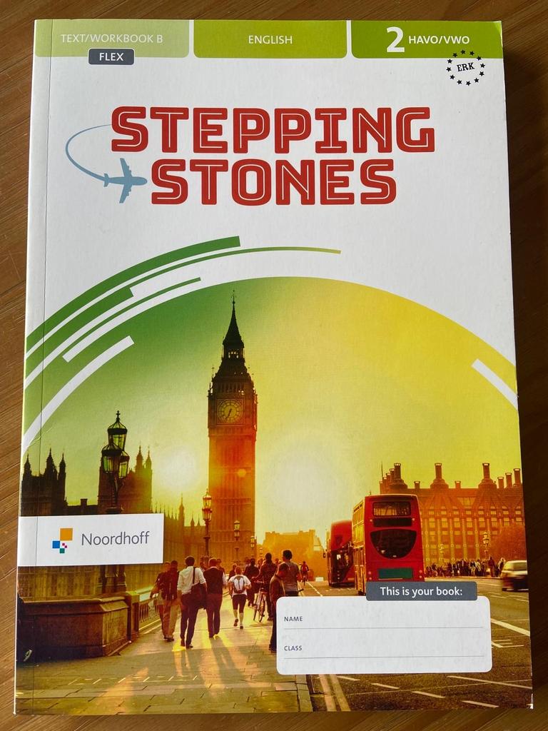 Stepping Stones Engels leerboek deel B Havo/Vwo 2, Ophalen of Verzenden, Zo goed als nieuw, Non-fictie