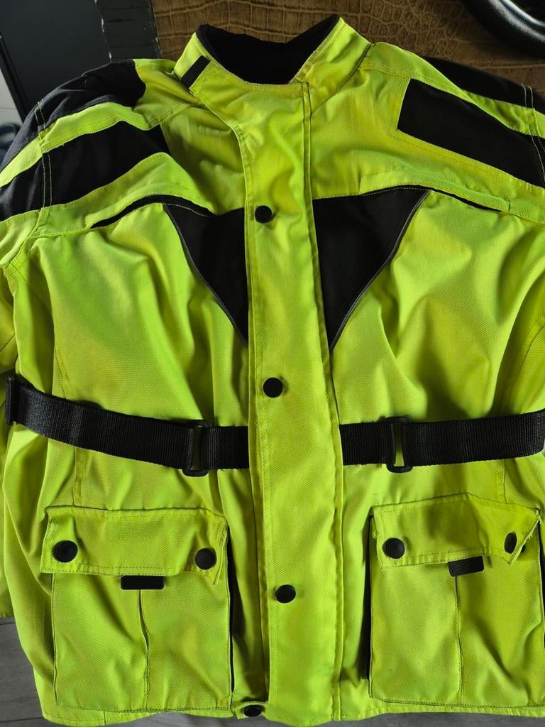 Heren motorjas fluor geel /reflecterend, Motoren, Kleding | Motorkleding, Ophalen of Verzenden, Tweedehands, Heren