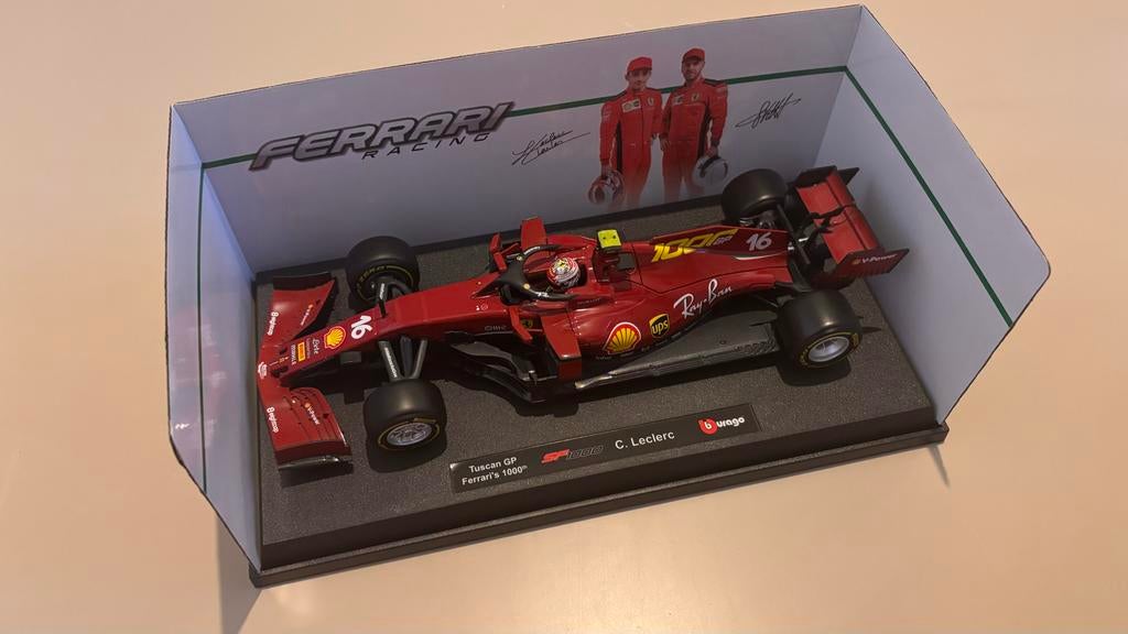 Bburago 1:18 Ferrari SF1000 Charles Leclerc model, Ophalen of Verzenden, Nieuw, Auto, Bburago