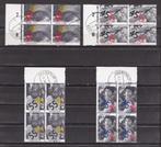 Nederland NVPH nr. 1186-1189 Gestempeld in blokken van vier, Ophalen of Verzenden, Na 1940, Gestempeld