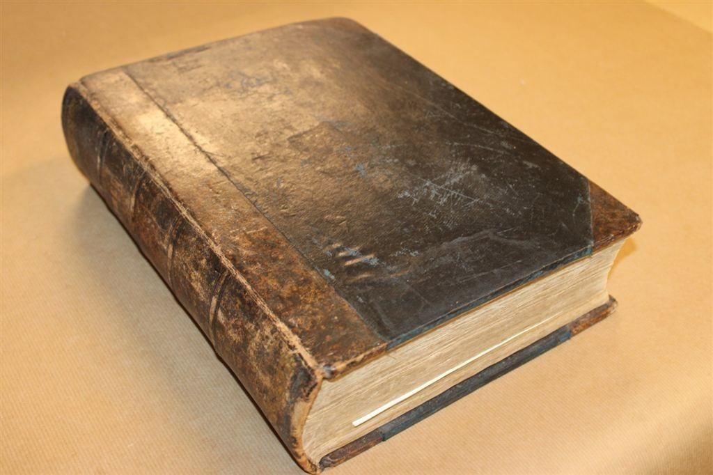 Grote antieke bijbel met kleurensteendrukken - 1878 !!, Antiek en Kunst, Antiek | Boeken en Bijbels, Ophalen of Verzenden