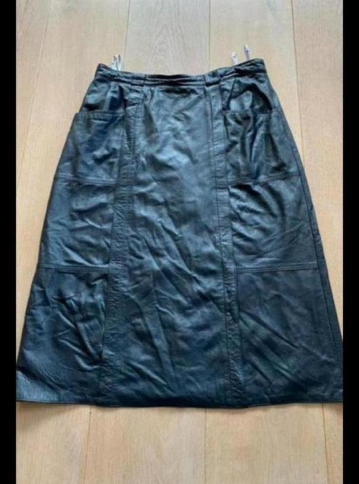 Rok leer M blauw, Maat 38/40 (M), Blauw, Ophalen of Verzenden, Zo goed als nieuw