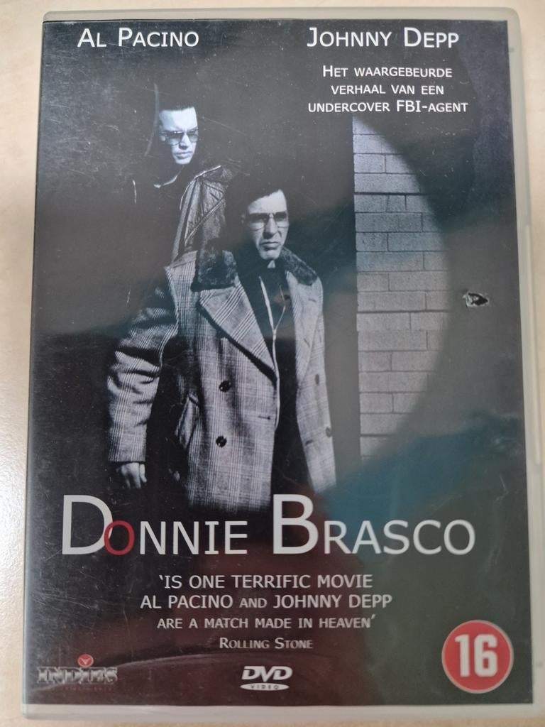 Donnie Brasco DVD - Waargebeurd FBI-verhaal met Al Pacino, Vanaf 16 jaar, Ophalen of Verzenden, Gebruikt, Waargebeurd drama