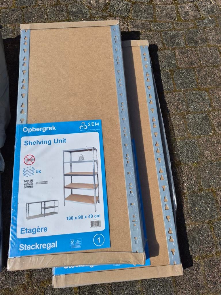 2x Nieuwe Stellingkast 180x90x40 cm (eventueel 3e), Huis en Inrichting, Kasten | Stellingkasten, Ophalen
