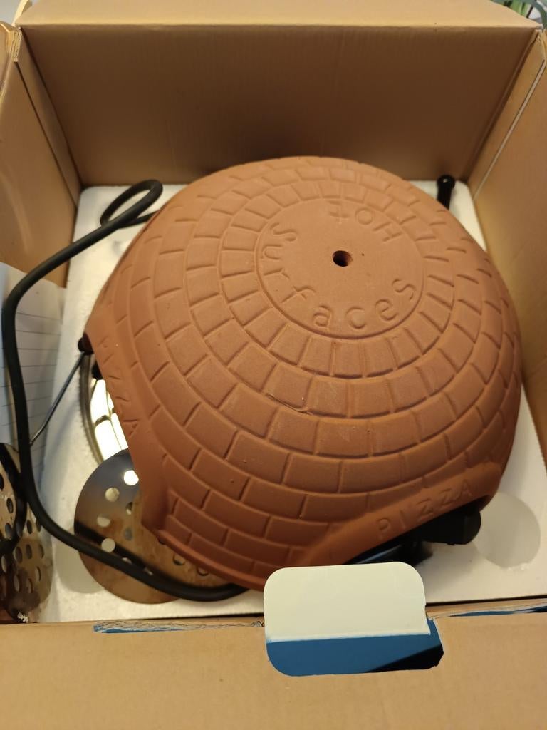 Pizzarette steenoven 4 persoons, Witgoed en Apparatuur, Gourmetstellen, Ophalen, Zo goed als nieuw, Minder dan 4 personen