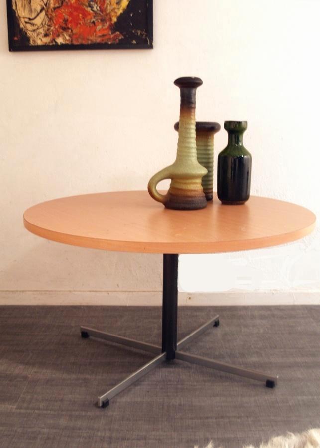 Gispen jaren 60 salontafel rond met stervoet vintage design, Antiek en Kunst, Antiek | Meubels | Tafels, Ophalen