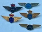 5x KLM Junior Skipper / Stewardess / Pilot Spelden Wings, Verzamelen, Speldjes, Pins en Buttons, Ophalen of Verzenden, Zo goed als nieuw