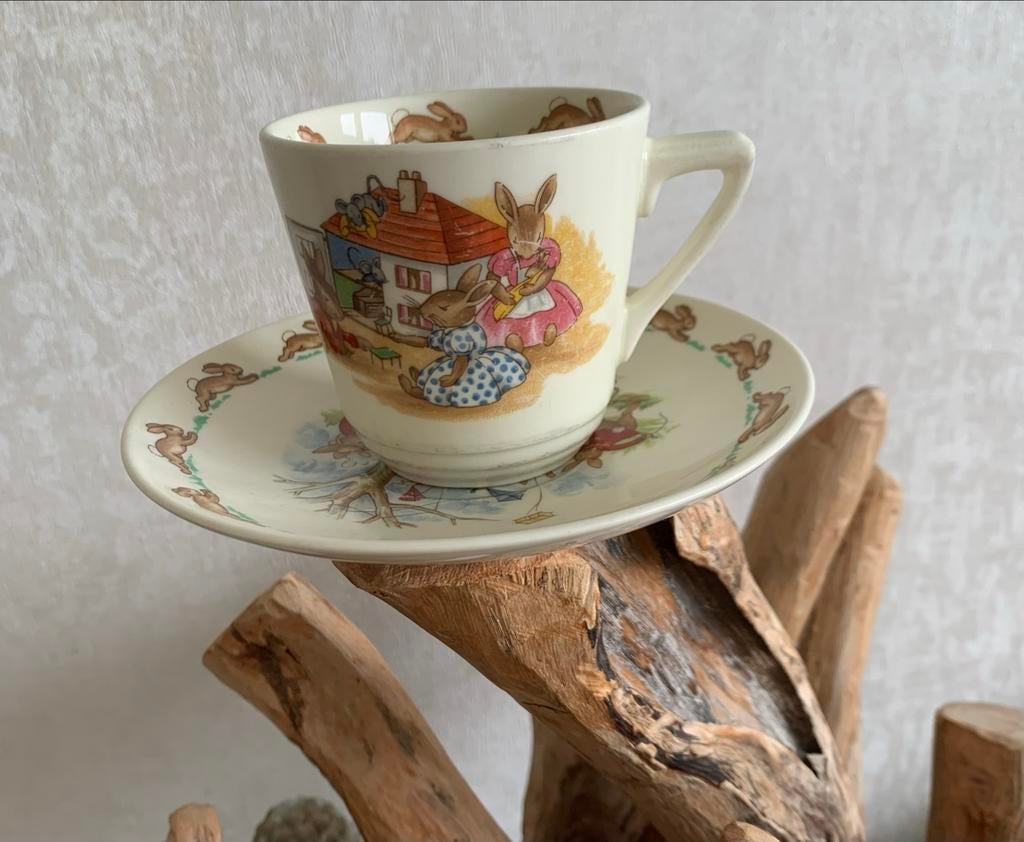 Bunnykins kop en schotel, Antiek en Kunst, Ophalen of Verzenden