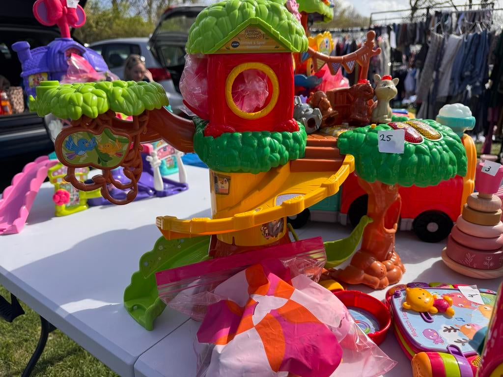 Vtech dierenboom met 4 dieren maakt geluid, Ophalen, Gebruikt, 6 maanden tot 2 jaar