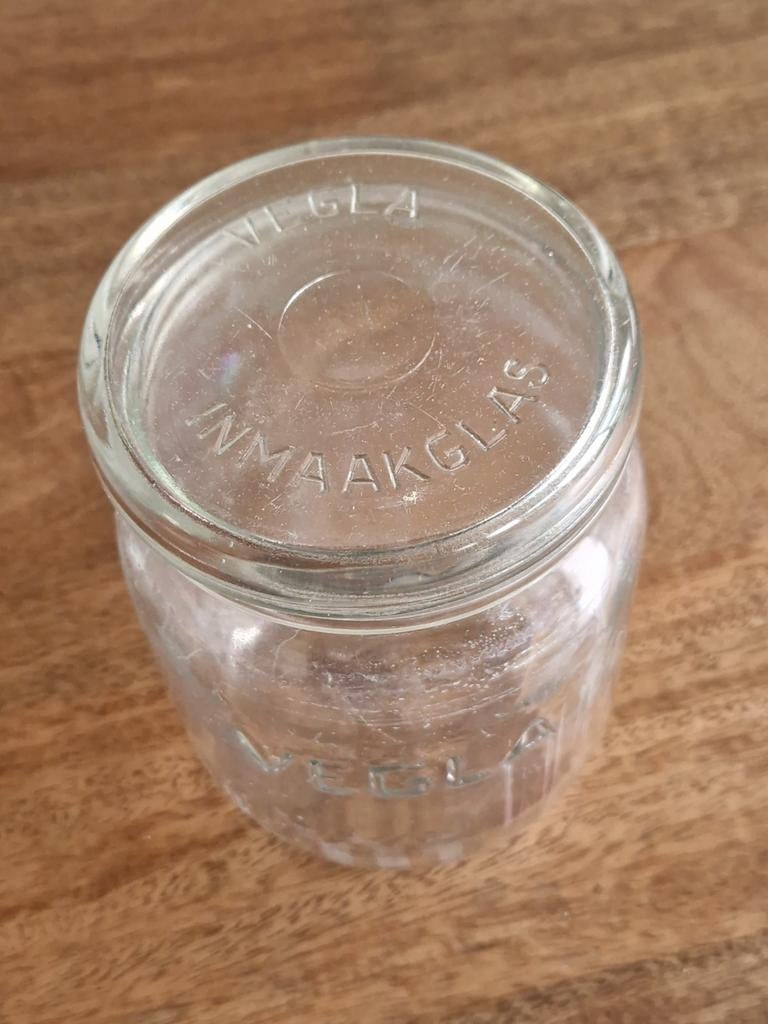 Vintage Vegla inmaakglas conservenpot met deksel, Ophalen of Verzenden