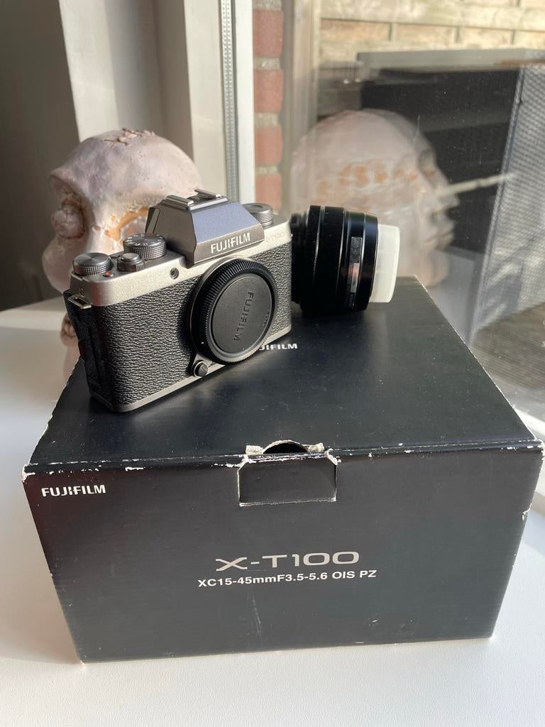 Fujifilm X-T100 camera met XC15-45mm lens, Ophalen, Gebruikt, Spiegelreflex, 4 t/m 7 keer