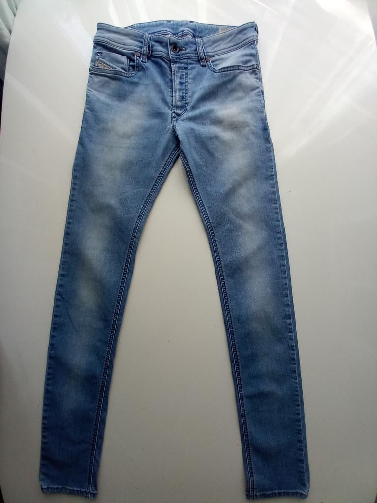 DIESEL SLEENKER SLIM SKINNY STRETCH JEANS SIZE 28/32, Ophalen of Verzenden, Zo goed als nieuw, Blauw, W32 (confectie 46) of kleiner