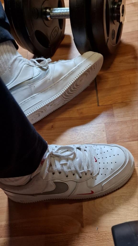 Nike Air Force 1s maat 45 - Gedragen, Kleding | Heren, Schoenen, Wit, Nike, Ophalen of Verzenden, Sneakers of Gympen